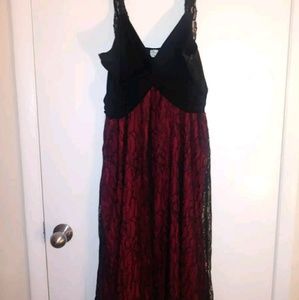 Black and red formal dress Knee Length